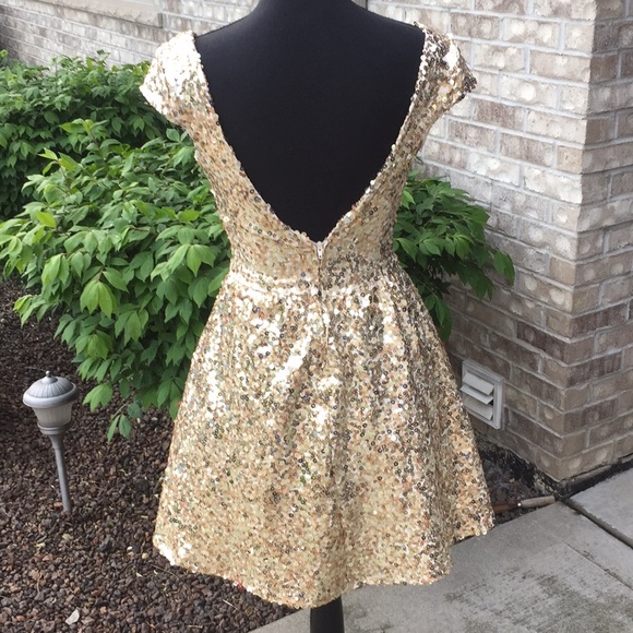 Gold Sequin Dress - Picture 2 of 8